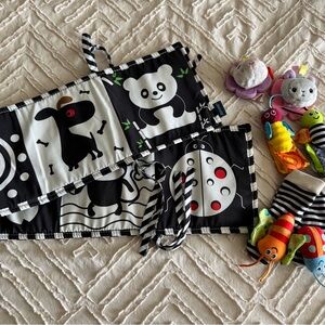 High-Contrast Black & White Toy & Sock Rattles